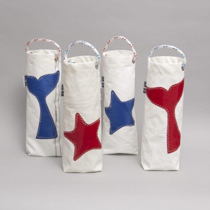 Bottle bag made of recycled sails